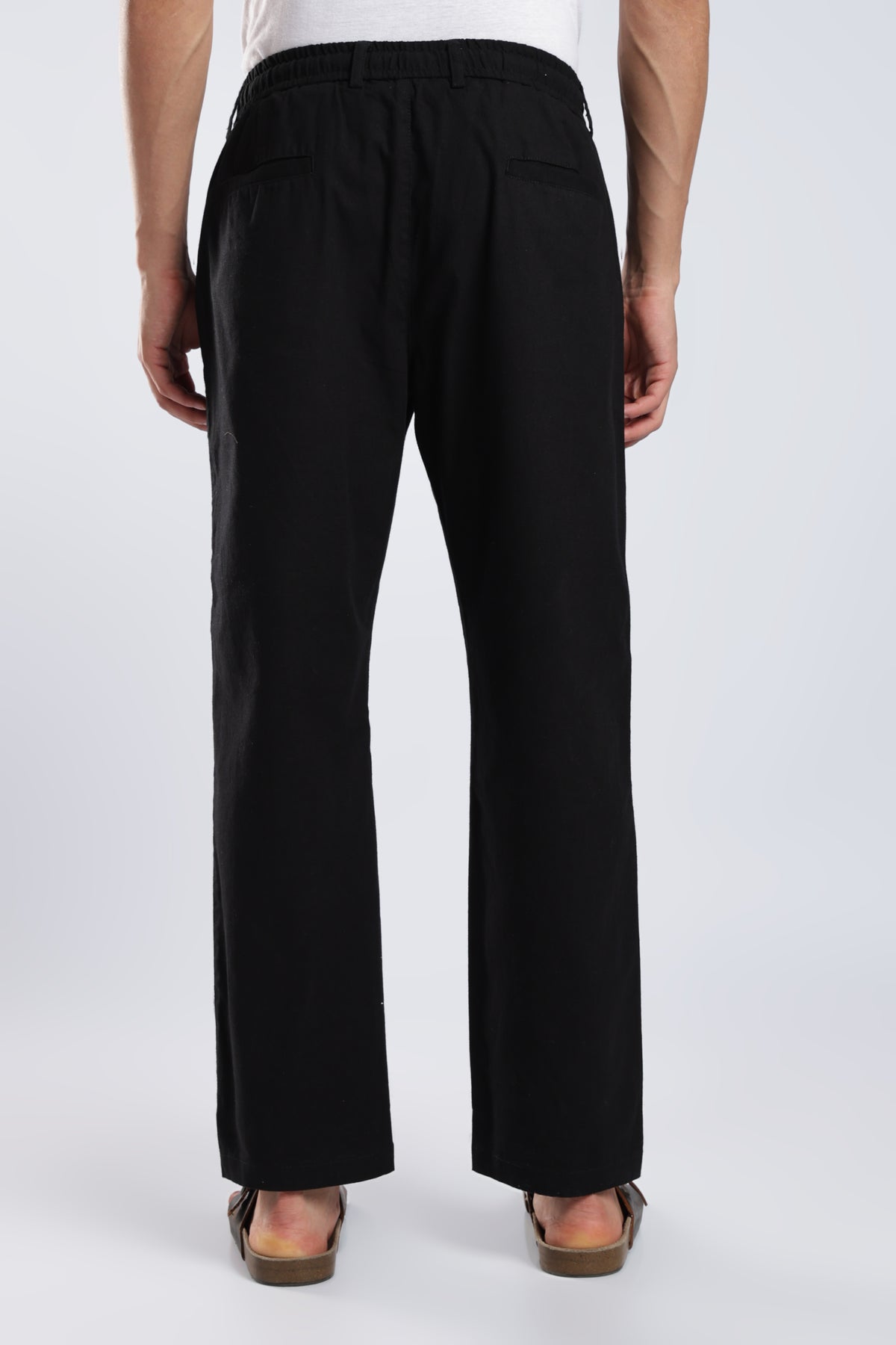 Men Marvel Linen Traveller Trouser – Black