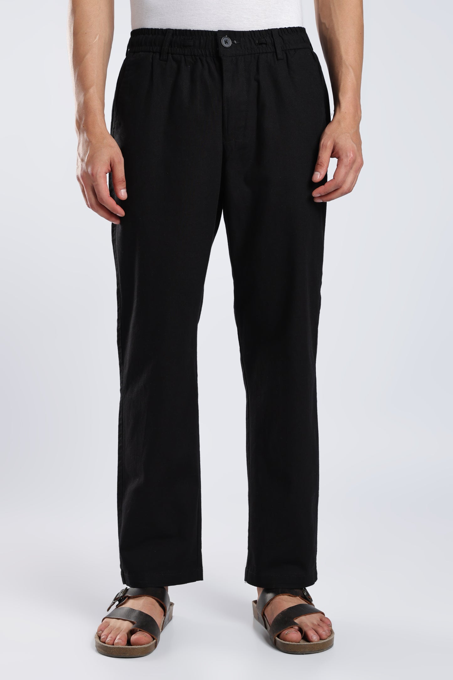 Men Marvel Linen Traveller Trouser – Black