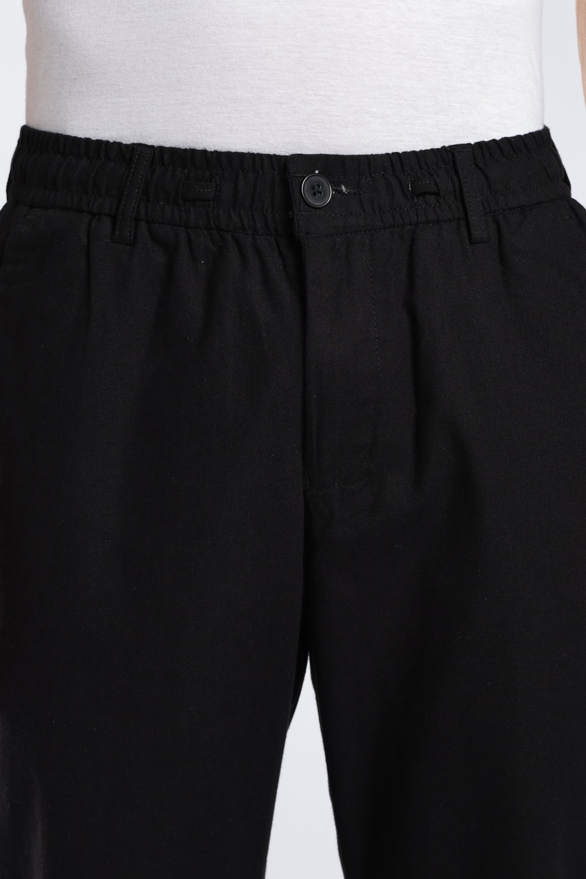 Men Marvel Linen Traveller Trouser – Black