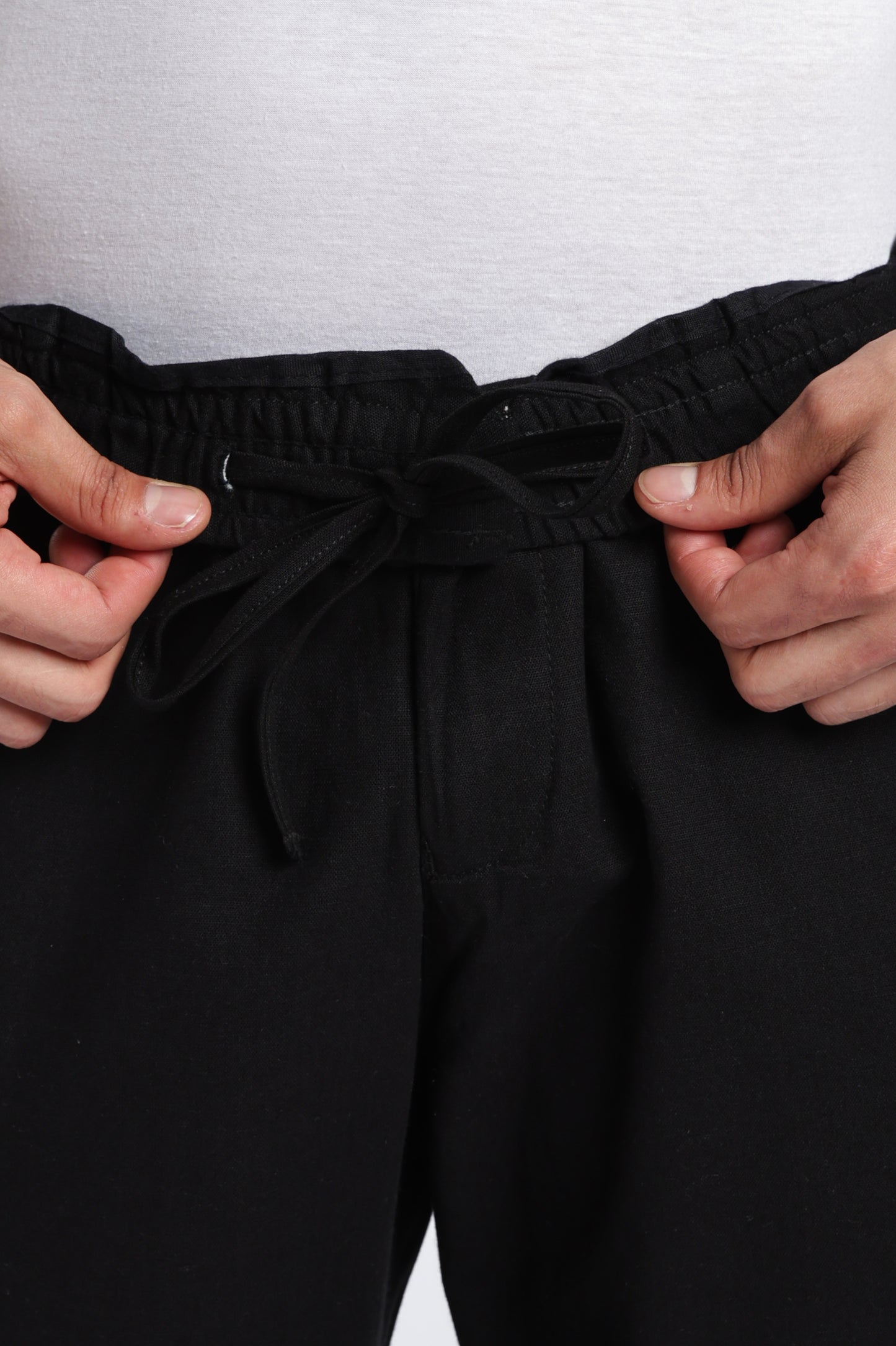Men Marvel Linen Traveller Trouser – Black