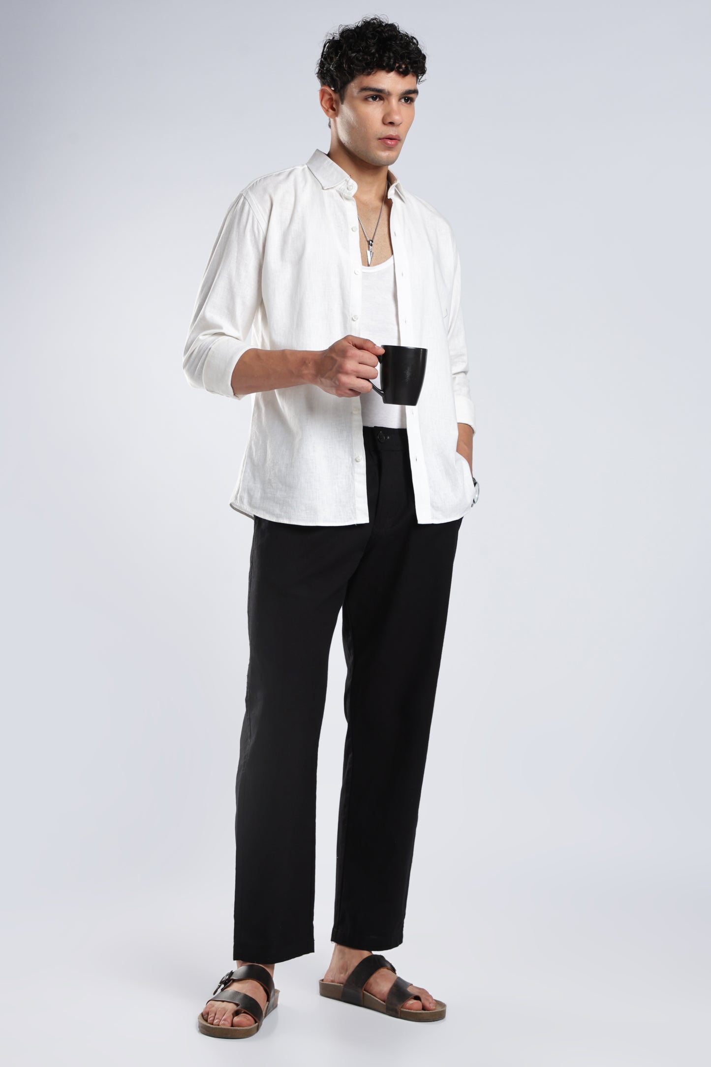 Men Marvel Linen Traveller Trouser – Black