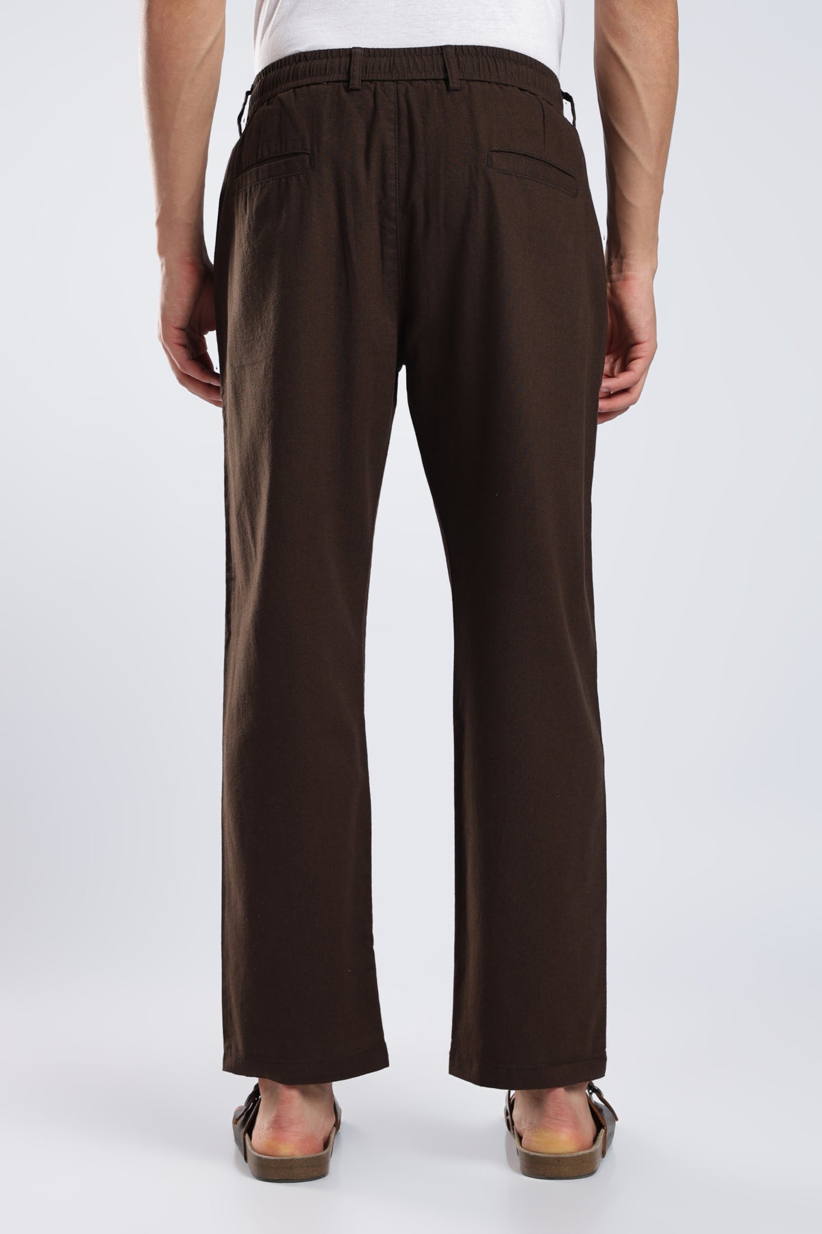 Men Marvel Linen Traveller Trouser – Brown