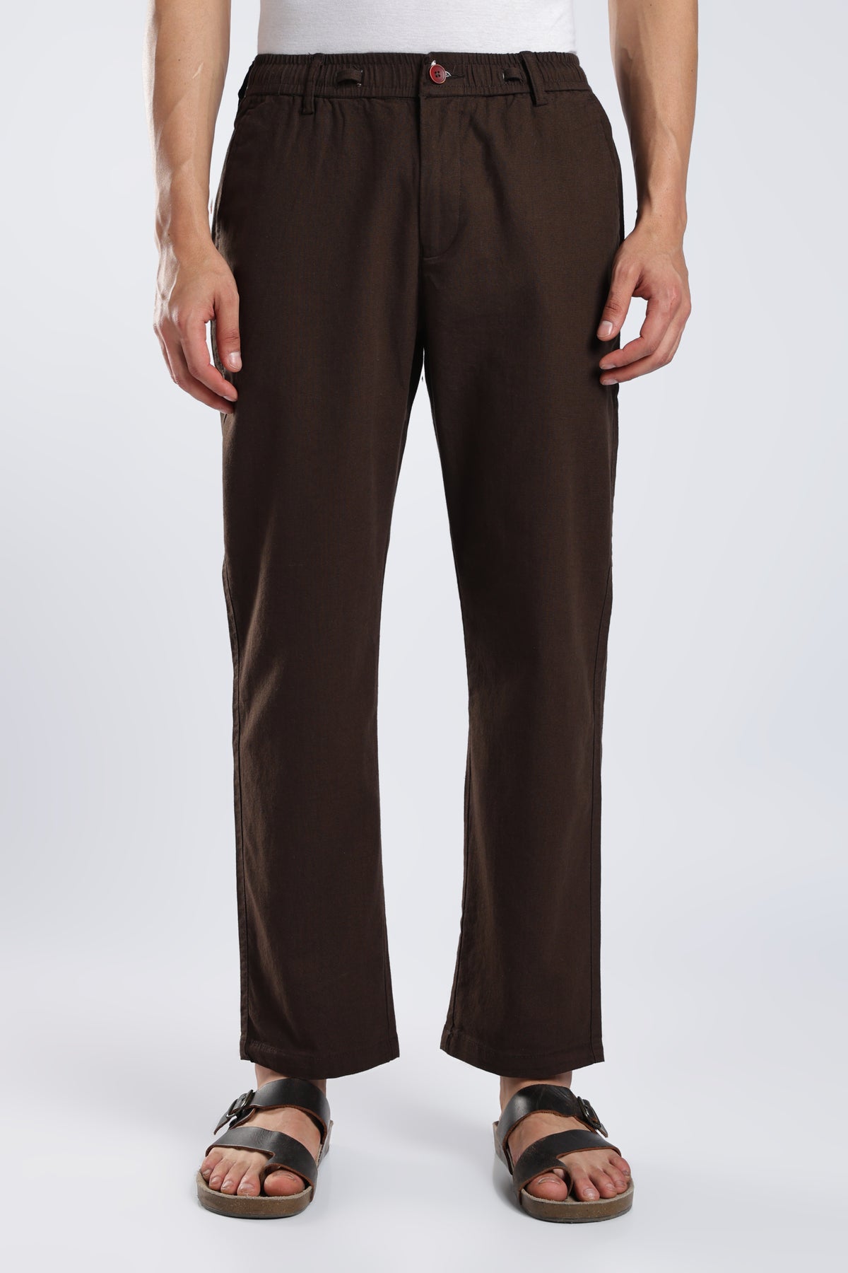 Men Marvel Linen Traveller Trouser – Brown