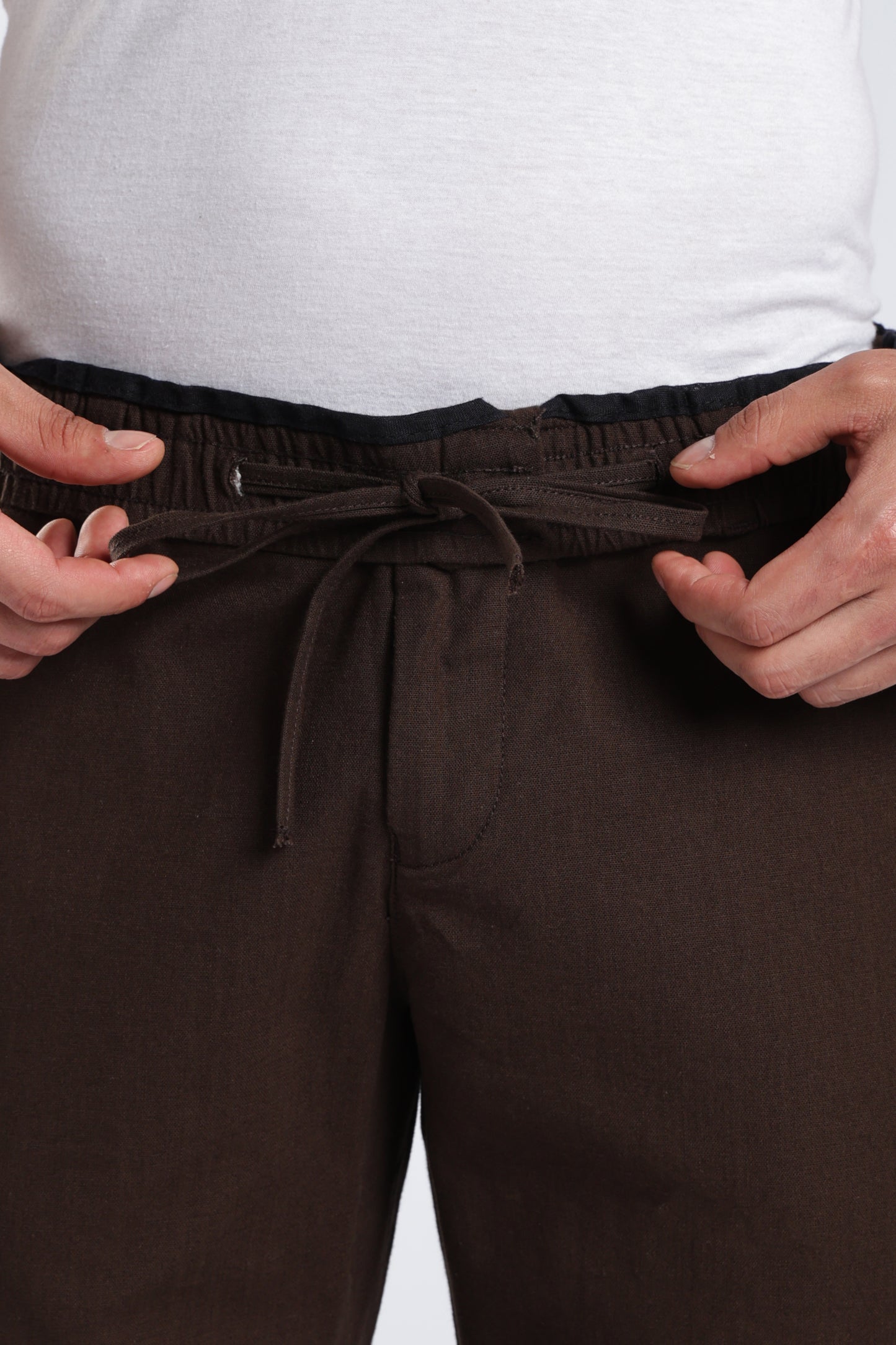 Men Marvel Linen Traveller Trouser – Brown