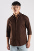 Men Army Twill Shirts-Brown