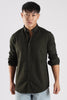 Men Army Twill Shirts-Olive