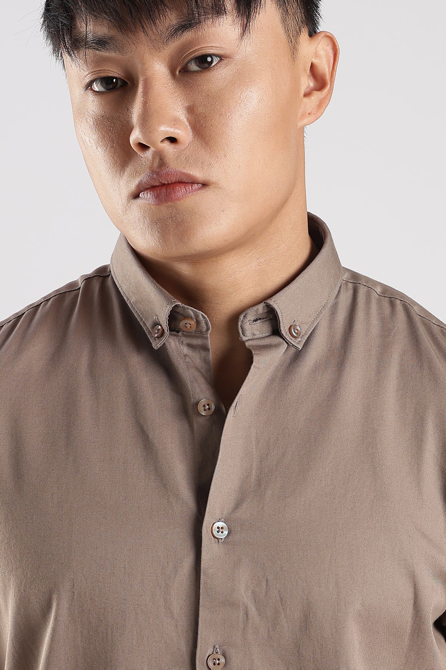 Men Army Twill Shirts-Khakhi