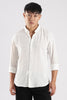 Men Linen Mix Shirts-White