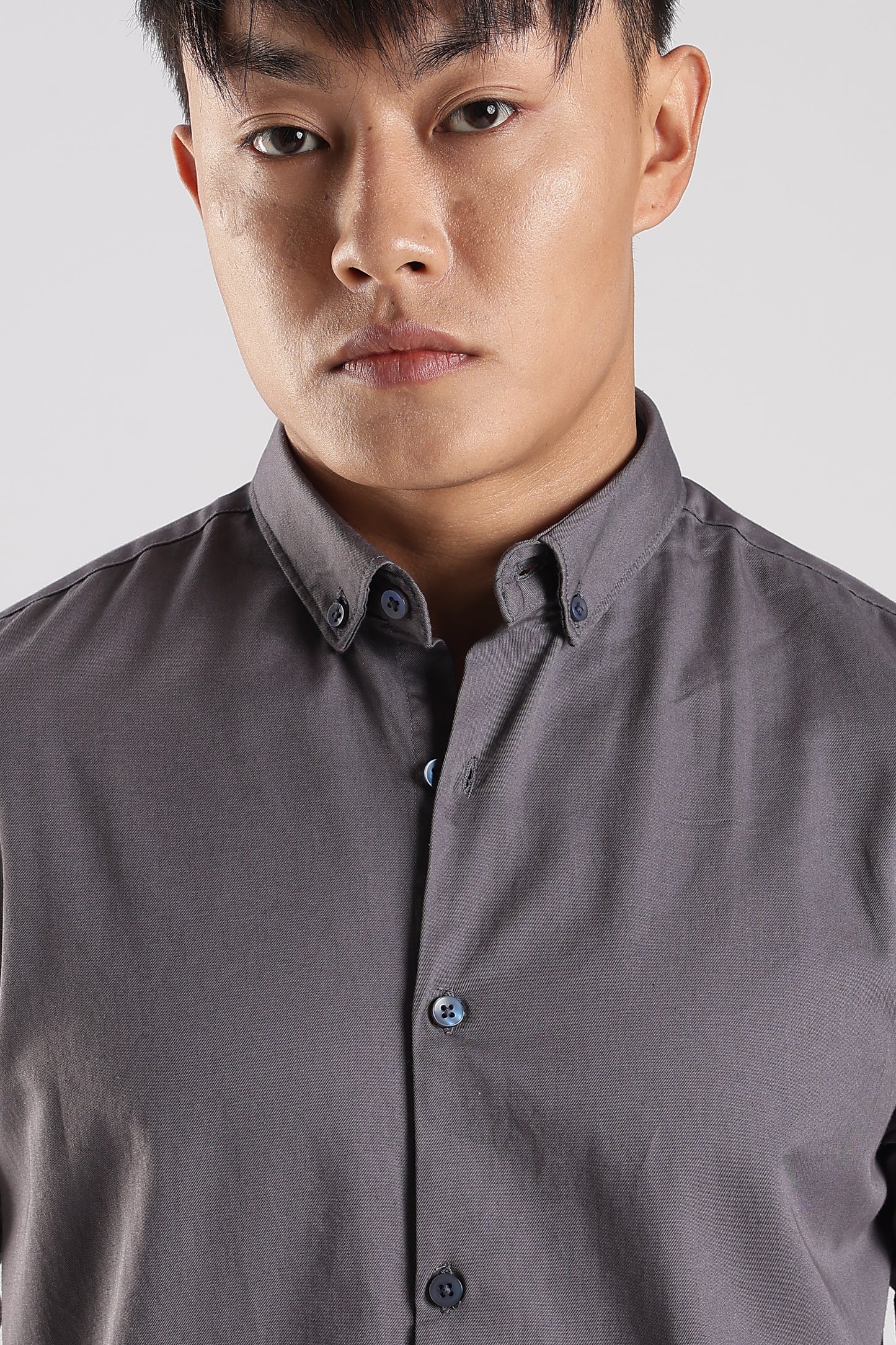 Men Army Twill Shirts-Lt Grey