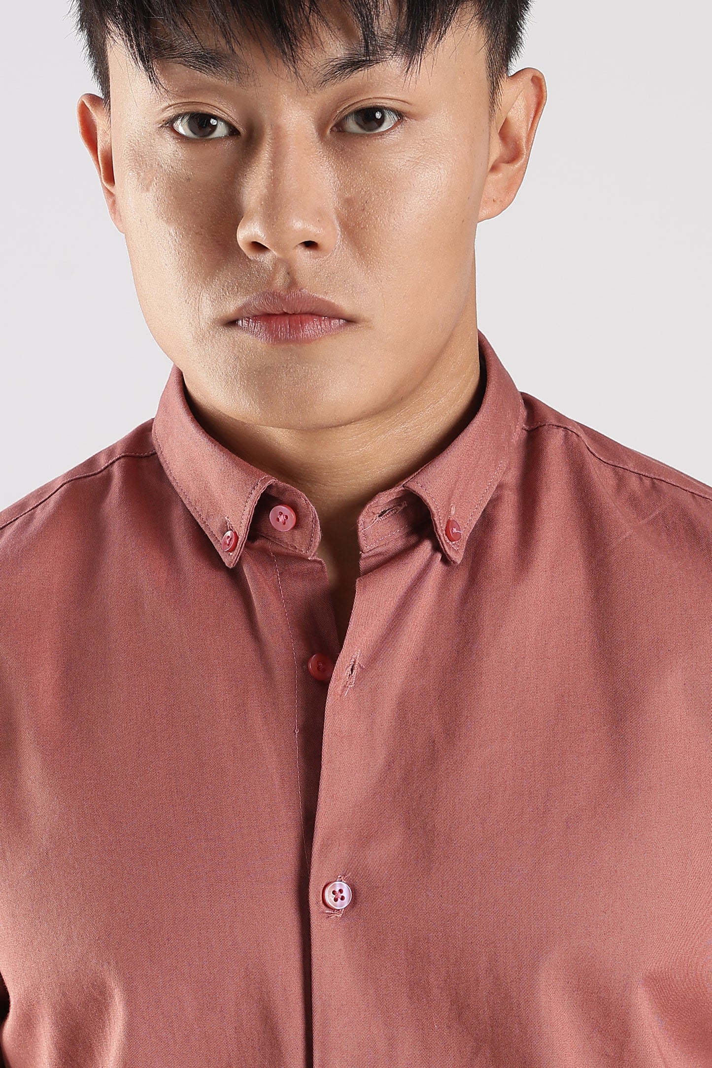 Men Army Twill Shirts-Pink