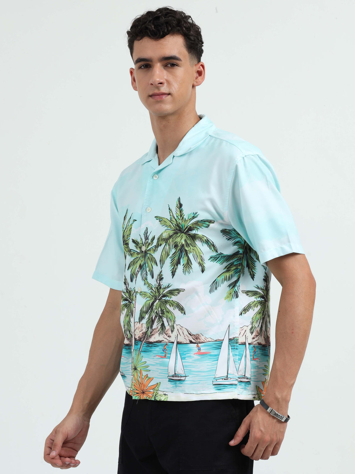 Mens Caribbean Oversized Printed Shirt