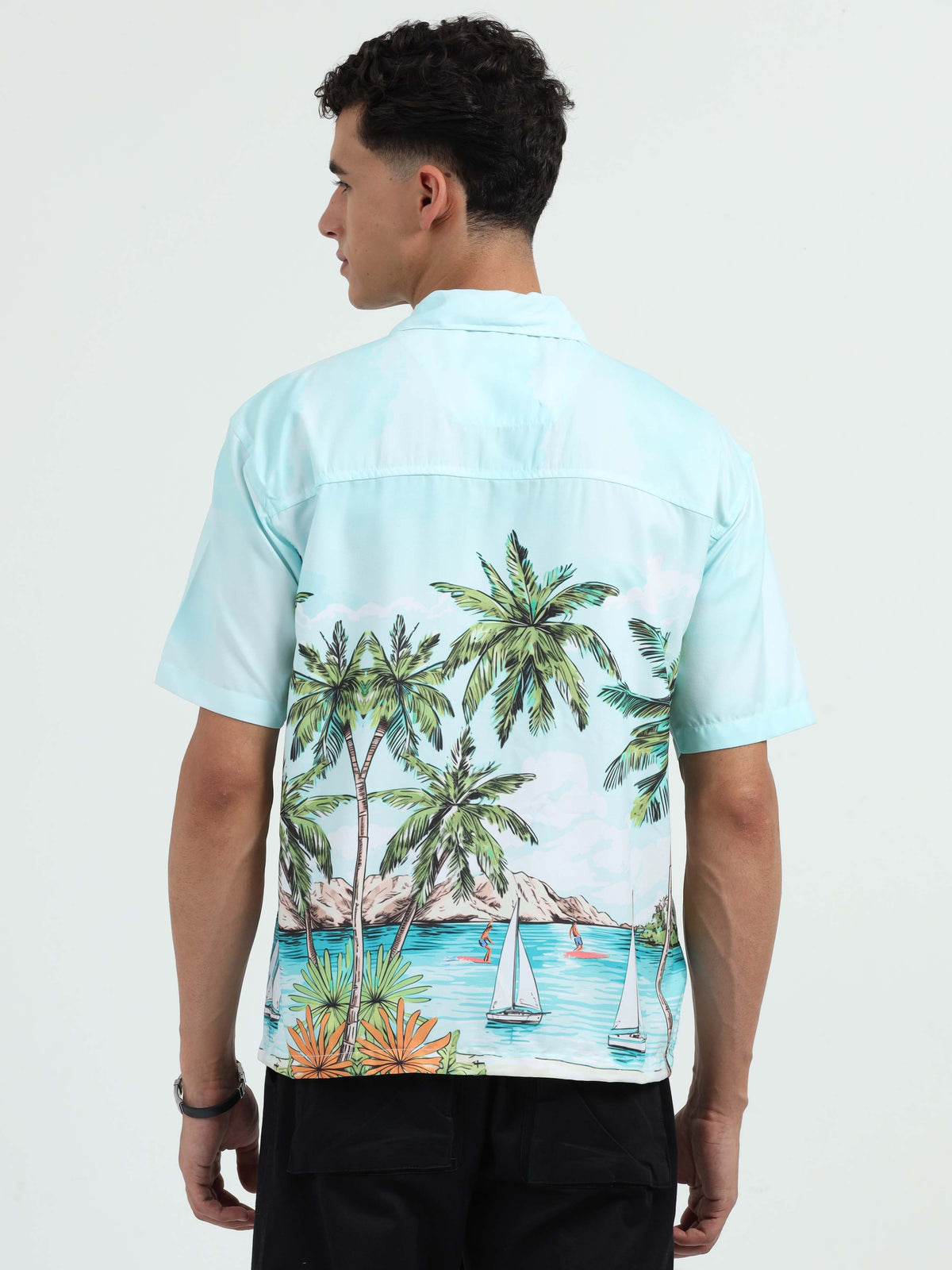 Mens Caribbean Oversized Printed Shirt