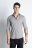 Men Curio Cotton Stripes Shirt-Grey