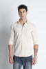 Men Curio Cotton Stripes Shirt-Beige