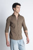 Men Curio Cotton Stripes Shirt-Fawn