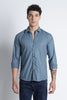 Men Liquid Nylon Plain Shirts-Teal