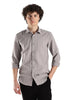 Men Air Like Linen Stripes Shirt-Lt Grey