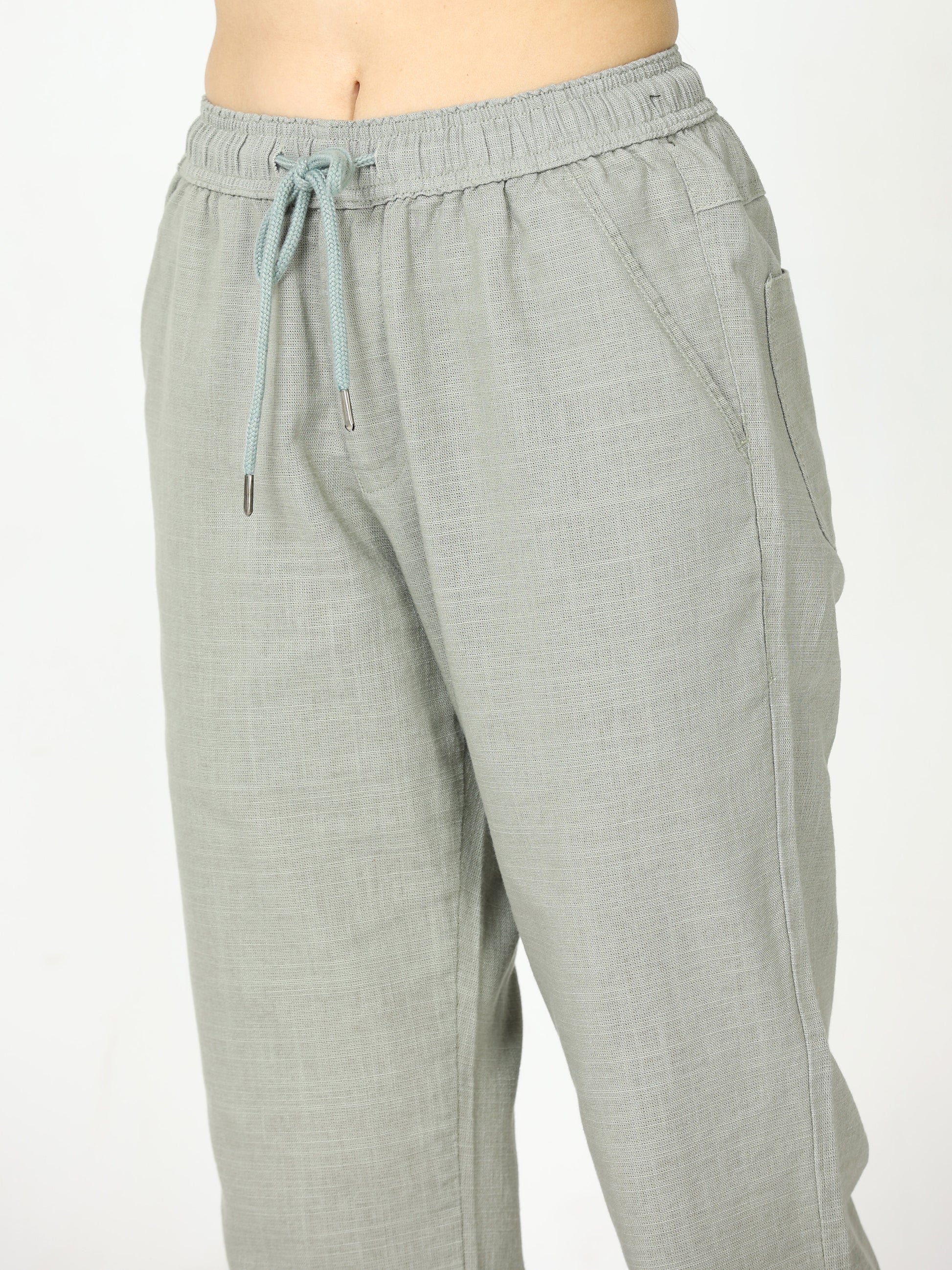 Women Lazy Linen Stone Pants