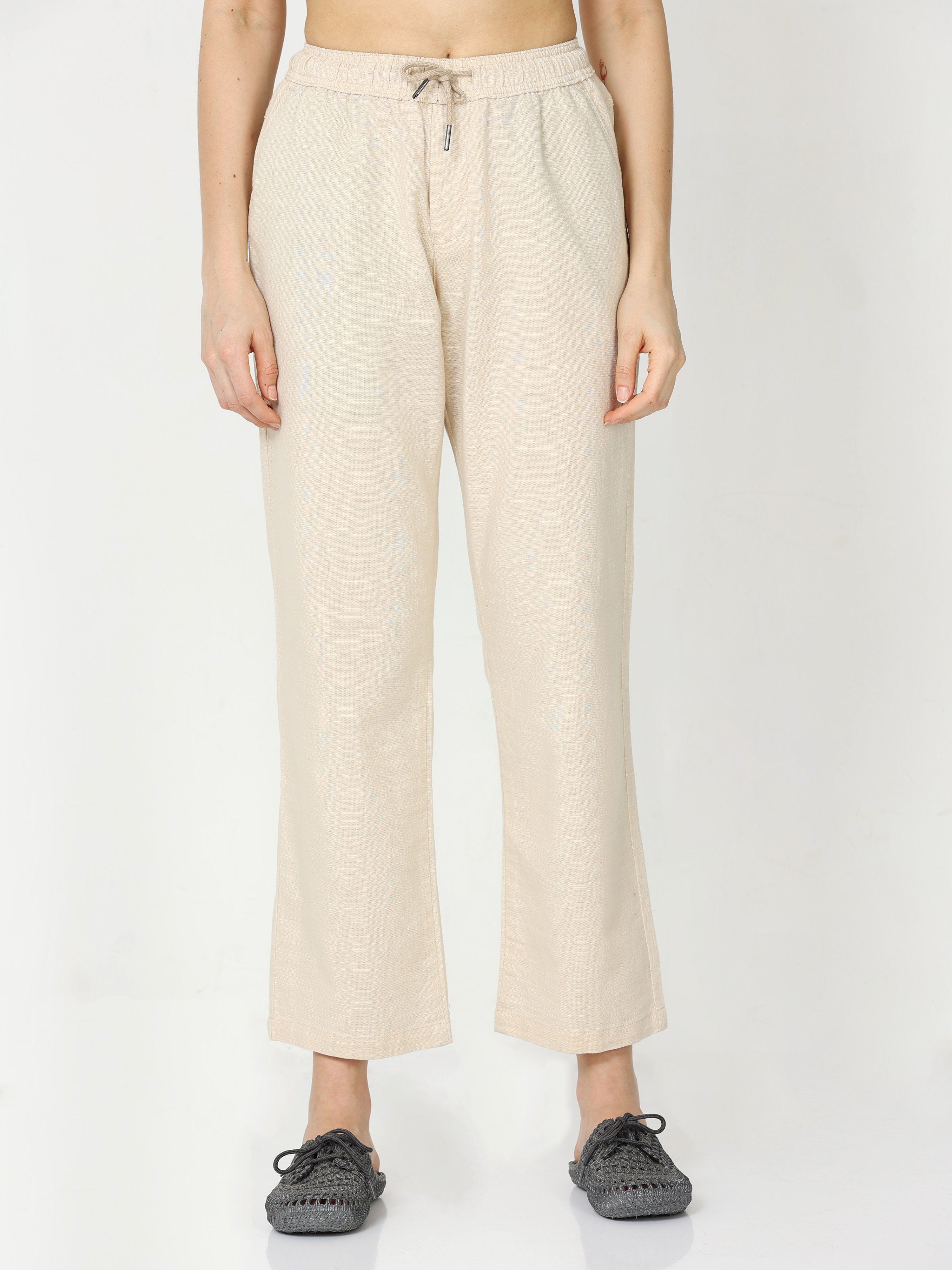 New Stylish Women's Cashmere Woolen Wide Leg Pants High Waist Trousers @ |  eBay