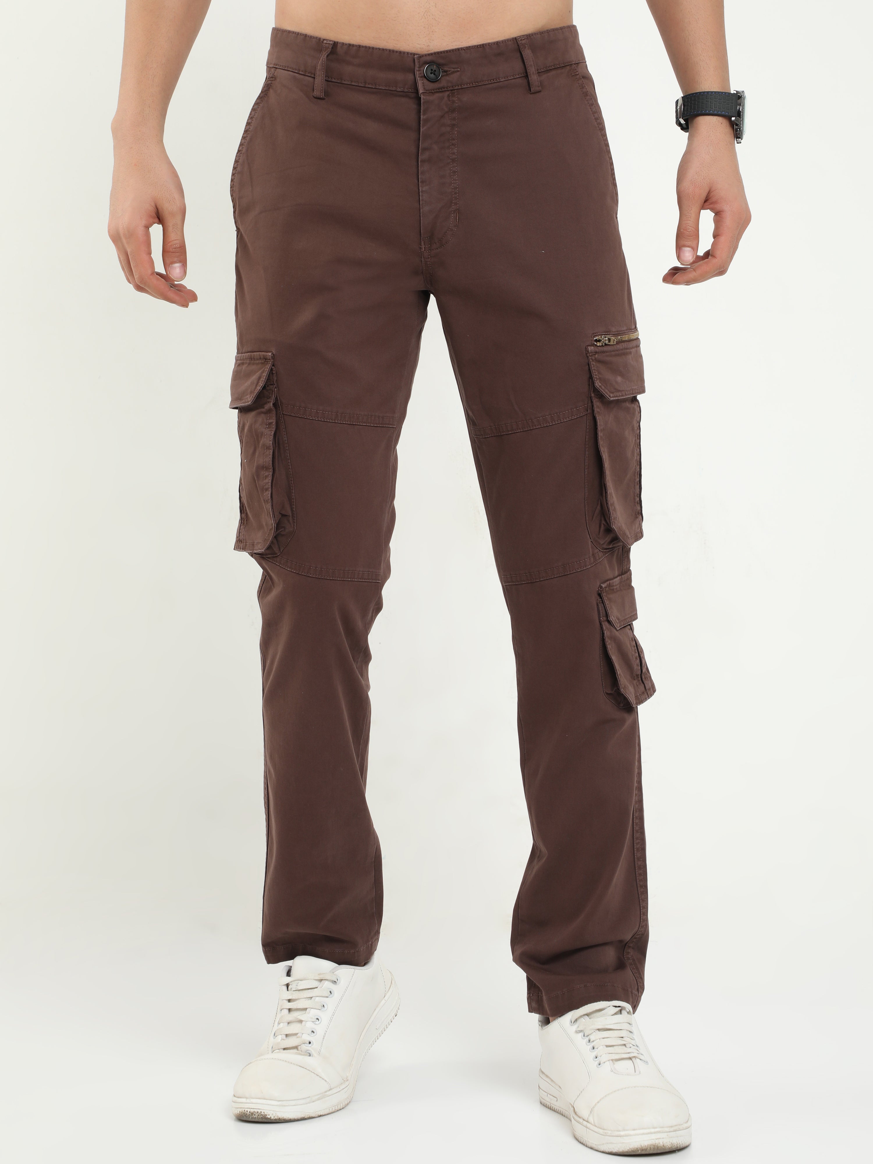 Buy Men Casual Cargo Jogger, Men's Regular Cargo Pants, Men 's Solid Full  Length Cargo Pants. Beige at Amazon.in